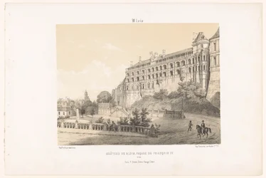 View of the façade of King Francis I of the Castle of Blois (Contemporary France)