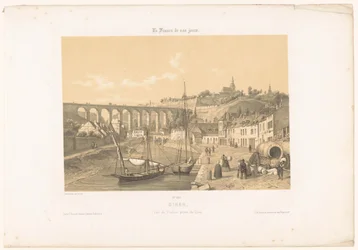 View of the Viaduct of Dinan from the Quay (Contemporary France)