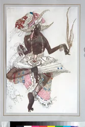 Ballets Russes - Costume Design by Leon Bakst for the Ballet "The Blue God" by Michel Fokine