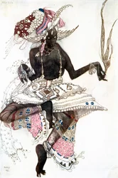 Bayadere Costume Design for Le Dieu Bleu (The Blue God)