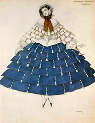 Chiarina, Design for a Costume for the Ballet Carnival Composed by Robert Schumann