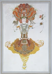 Costume design for Tamara Karsavina in the ballet The Firebird by I. Stravinsky, 1909-1910