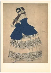 Costume design for the ballet Carnaval by R. Schumann