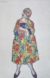 Costume Design for the Ballet Le Donne di Buon Umore by C. Goldoni, 1917