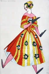 Costume design for the ballet The Magic Toy Shop by G. Rossini