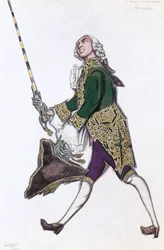 Costume Sketch for a Man from the Ballet 