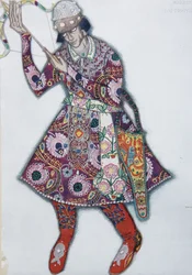 Ivan Tsarevich. Costume design for the ballet The Firebird by I. Stravinsky