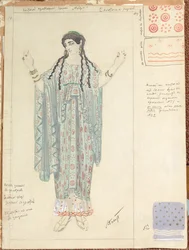 Lady-in-waiting, costume design for 