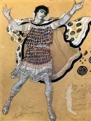 Messenger, Costume Sketch for Euripides