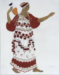 Nymph. Costume Design for the Ballet The Afternoon of a Faun by C. Debussy