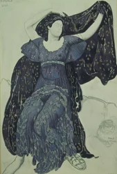 Nymph Echo. Costume Design for the Ballet Narcisse by N. Tcherepnin