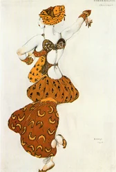 Odalisque, costume sketch for the ballet 