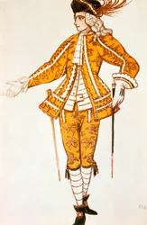 Page de la Fée des Canaris, Costume Design for Tchaikovsky