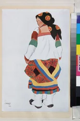 Peasant Woman, Costume Design for the Vaudeville Old Moscow