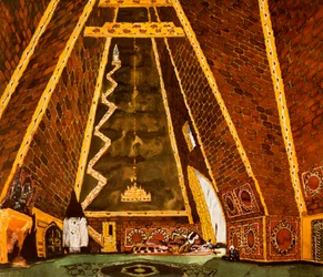 Set Design for Thamar, Ballet by Mily Balakirev