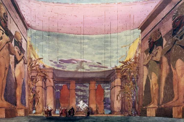 Set design for a Ballets Russes production of Cleopatra