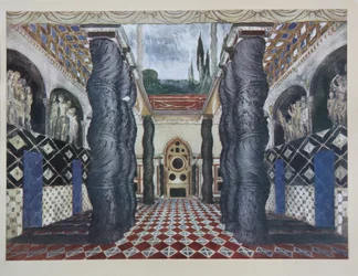 Stage Design for the Play The Martyrdom of St. Sebastian by Gabriele D