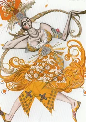 The Firebird, costume sketch for Igor Stravinski