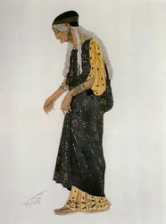 Wet-nurse, costume sketch for Euripides