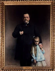 Louis Pasteur and His Granddaughter, Camille Vallery Radot - by Bonnat