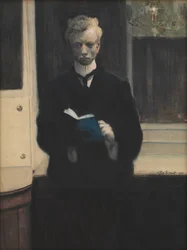 Self Portrait with Blue Sketchbook