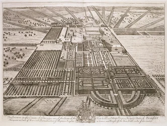 Badminton House in the County of Gloucester, Engraved by Johannes Kip