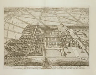 Badminton House in the County of Gloucester, Engraved by Johannes Kip