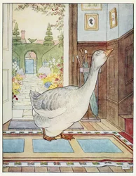 Goosey, Goosey Gander, Where Shall I Wander?, from A Nursery Rhyme Picture Book, pub. 1914