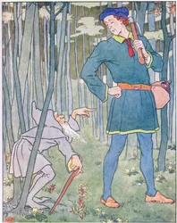 He met a little old grey man