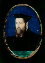 Portrait of Prelate, work in majolica by Leonardo Limosin, Museo Nazionale del Bargello, Florence