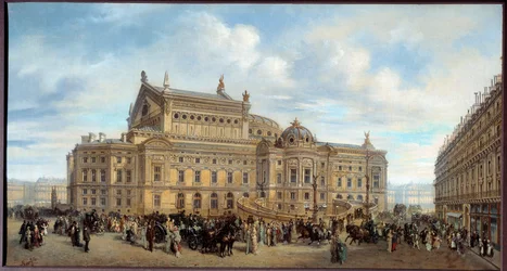 View of the Opera Garnier, from rue Auber c.1880