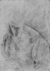 Bust of a Woman Turned to the Left, the Head Slightly Indicated, c1480