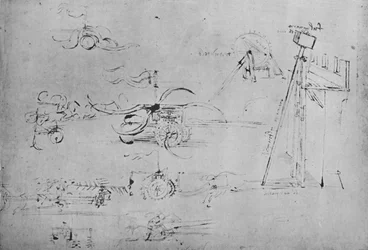 Chariots Armed with Scythes and Flails and Horseman with Three Lances, c1480, 1945