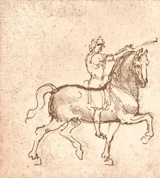 Drawing of a Walking Horse