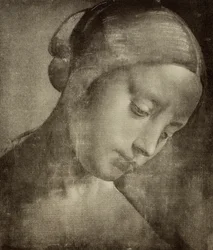 Female head, drawing by Leonardo da Vinci. Gabinetto dei Disegni e delle Stampe, Uffizi Gallery, Florence