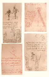 Four drawings illustrating the theory of the movements of the human figure, c1472-c1519