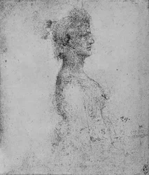 Half-Length of a Young Woman in Profile to the Right, c1480 1945