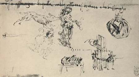 Sheet of Studies with a Young Woman, A Wolf, Etc.