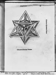 Stella octangula, from De Divina Proportione by Luca Pacioli, published 1509, Venice