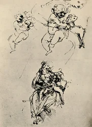 Studies for a Madonna and Child with a Cat