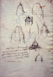 Studies for lantern of cathedral, from Codex Trivulzianus