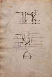 Studies for Lantern of Cathedral, from Codex Trivulzianus