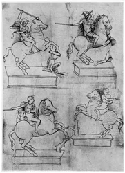 Studies for the Sforza Monument, c1488-1493