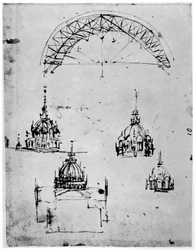 Studies for the central cupola of Milan cathedral, late 15th century