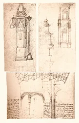 Three Architectural Drawings, c1472-c1519 1883
