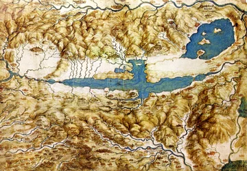 Topographic View of the Countryside Around the Plain of Arezzo and the Val di Chiana