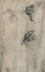 Two Seated Nudes and a Woman Washing, c. 1480