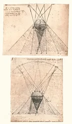 Two diagrams illustrating the theory of light and shade, c1472-c1519
