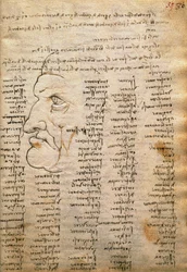 Word list and male profile, from Codex Trivulzianus