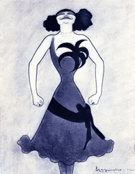 Cartoon of the Polar Comedian and Singer Emilie Marie Bouchaud